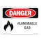 Signmission Safety Sign, OSHA Danger, 7" Height, 10" Width, Flammable Gas, Landscape OS-DS-D-710-L-2011 - alternate 1